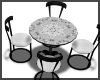 White/Black Table/Chairs