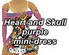 Purple skulls mini-dress