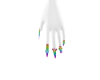 Pride Goth Kuromi Nails