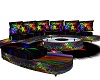 metalic rainbow couch