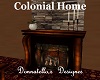 colonial home fire place