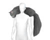 *Gray Cat on Shoulder*