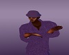 men purple linen top