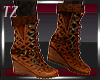 Brown Braided Boots