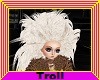white wild troll hair