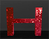 H Letter Red Love