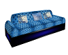 Blue White Wolf Couch