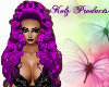 Belle purple updo -curls