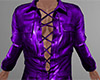 Purple Leather Shirt 2 M