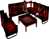 (AL)PVC Red Sofa Set
