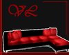 Red and black Couch