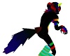 -x- neon rave wolf tail