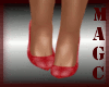 Red sparkle xmas heels