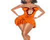 Orange Velvet Dress