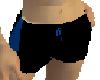 Black Blue Strip Shorts