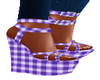 Purple Plaid Sandals