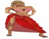 RED/WHITE BIKINI &SARONG