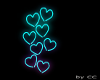 Neon Aqua Hearts TP