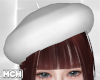 𝖒. White Velvet Beret