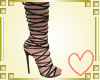 <3 Striped Black Sandal