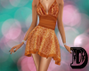 D Orange Spring Dress