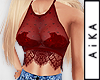 ! Red Lace Top