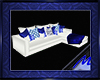 White Sofa with Blue