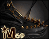 M69 Gold Spiked Boots