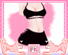 PinkBlack Fur Coat  2