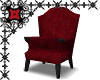 !G Dark Red Velvet Chair