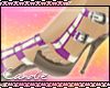 strappy purple platforms