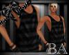 [BA] black striped Shirt