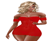 Hot Red Crotched Dress