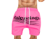 pink balenci shorts
