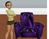 Purple recliner chair
