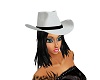 cowboy hat whit and blac
