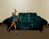Teal Black Sofa Couch