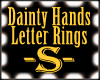 Gold Letter "S" Ring