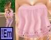 !Em Pink Strapless &Lace