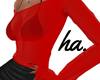 ha. Sexy Red Sheer Top