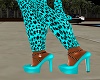 Teal Leopard Shoes