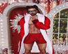 RED-WHITE ROBE-SHORTS