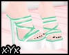 *Y* Green & White Heels