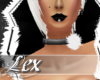 LEX white fur choker