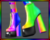 Rainbow Platform Heels