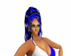 black and blue haire