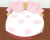 round pink rose bed