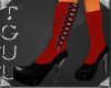 [TGUU] red black boot sh
