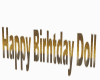 Birthday sign DOLL