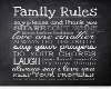 Family rules sign